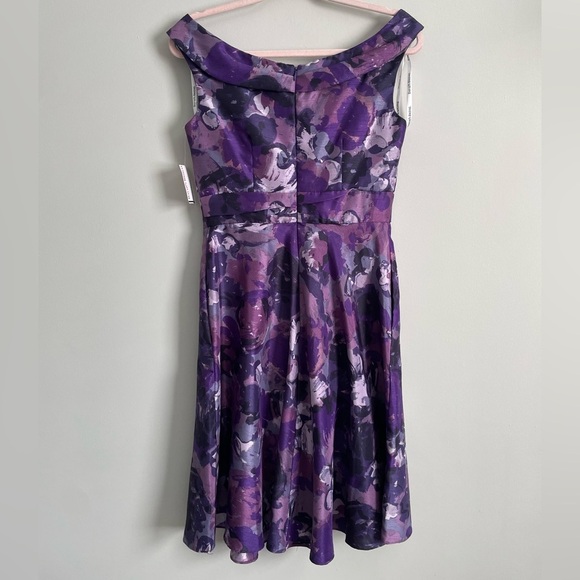 David’s Bridal Purple Fit & Flare Formal Dress Wedding Guest Mother of Bride - Picture 9 of 11